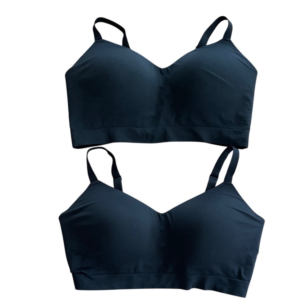 Set of 2 Truekind Black Wireless Bras 4XL